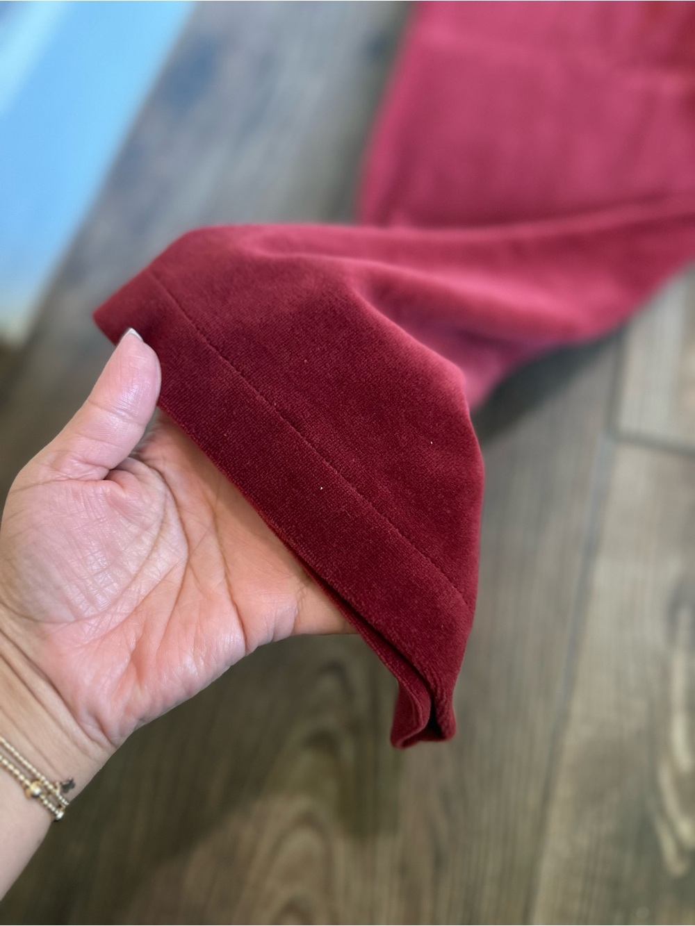D'lifestyle Velour Zip Hoodie and Pants Set in Deep Wine - Picture 12 of 17